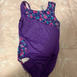 Aly Raisman Signed Purple Floral Gymnastics Leotard